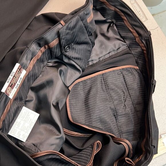 Caravelli Collezione Black Flat Front Dress Pants 48/38 NWT - Picture 9 of 12